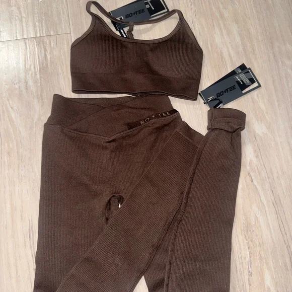 Bo+Tee Brown Activewear Set - Picture 4 of 4